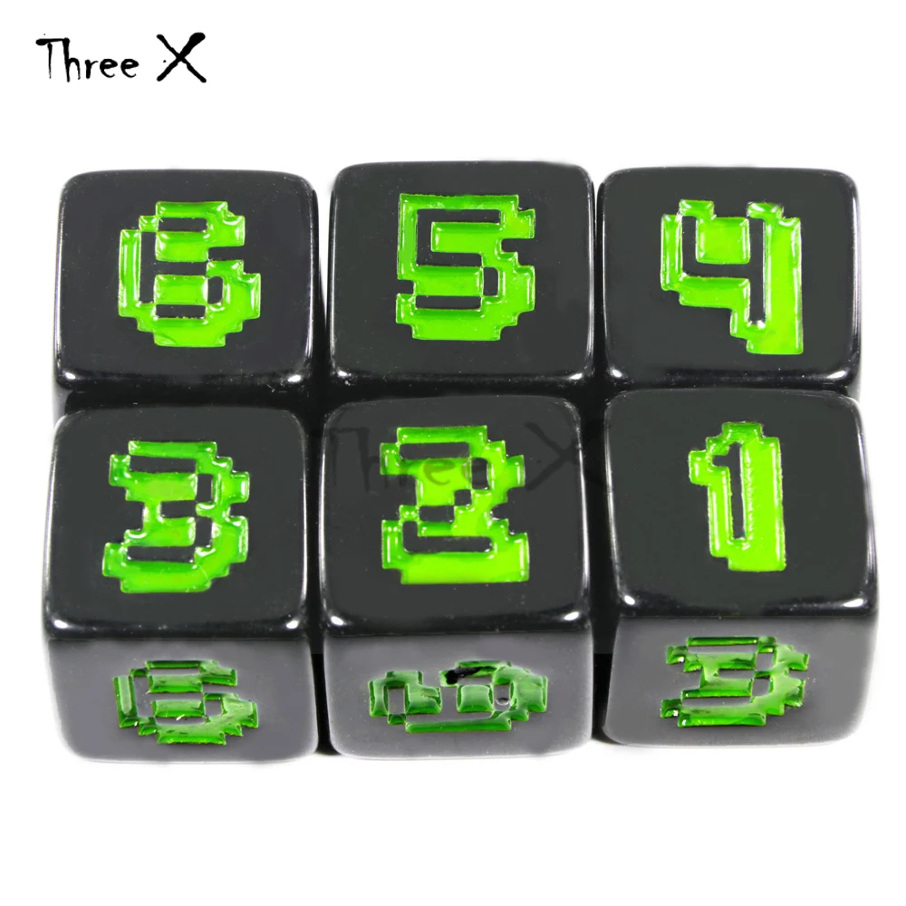 Board Game Logo - ชุดลูกเต๋าดิจิตอล 18 มม. 6 แบบ พร้อมโลโก้,