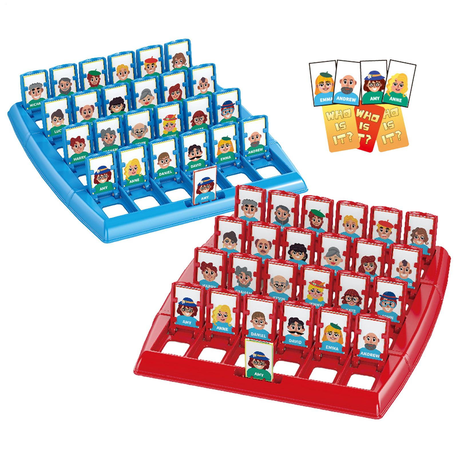 Board Game Guess Who - ของเล่นเสริมพัฒนาการสำหรับสองคน เกมฝึกความจำและตรรกะ ทายว่าฉันคือใคร เกมกระดานสำหรับครอบครัว งานเลี้ยงสังสรรค์ ปิกนิก