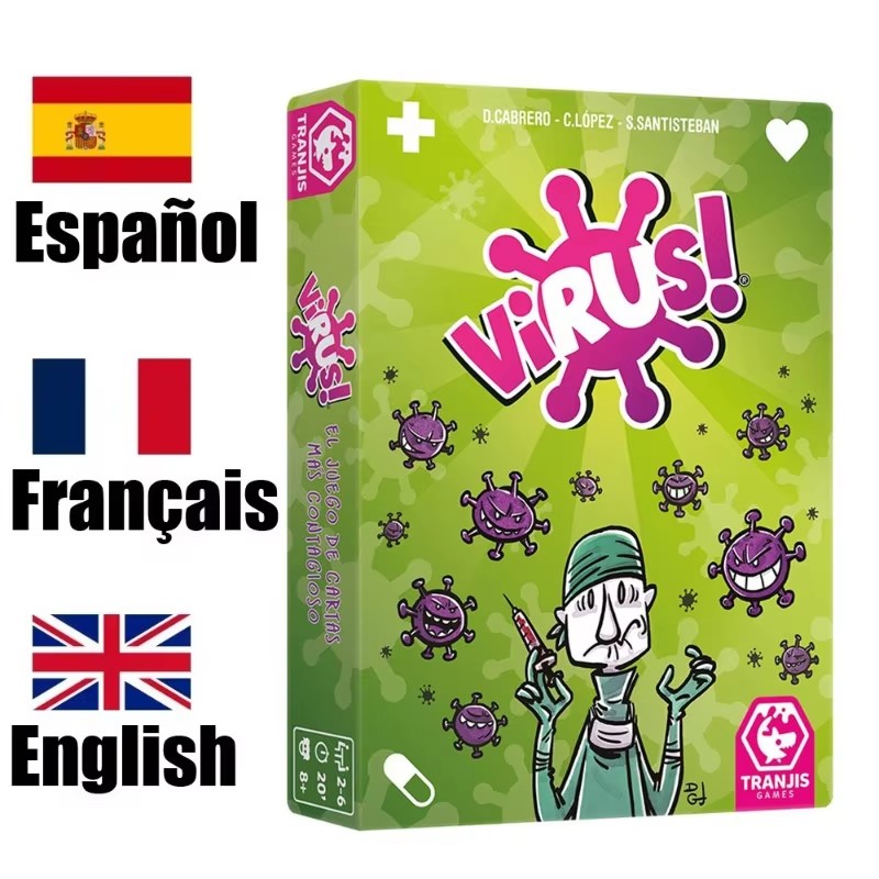 Board Game Virus - การ์ดเกมปฏิสัมพันธ์แบบข้ามพรมแดน ไวรัสใหม่ ซุปเปอร์ไวรัส สำหรับการปาร์ตี้ครอบครัว รุ่นต่างประเทศ