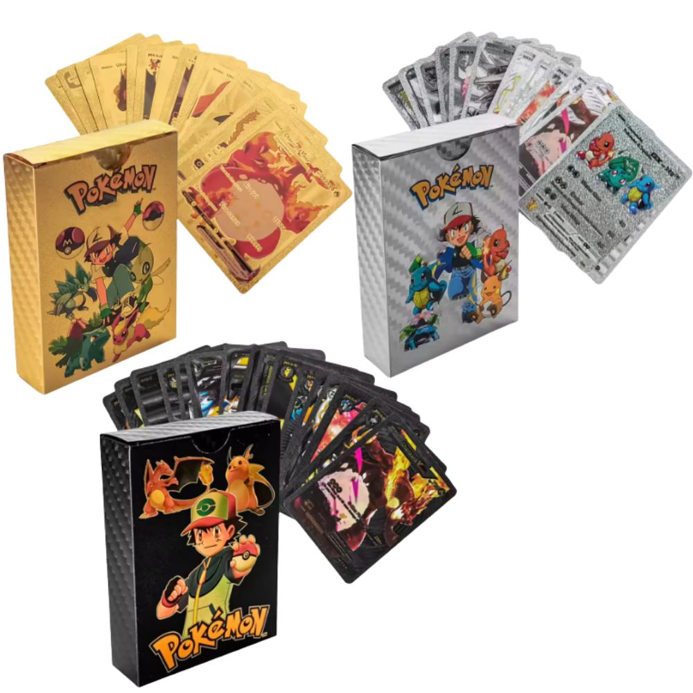 Board Game English - การ์ดโปเกมอนใหม่ 55 ใบ Vmax GX กล่องฟอยล์ทองคำ