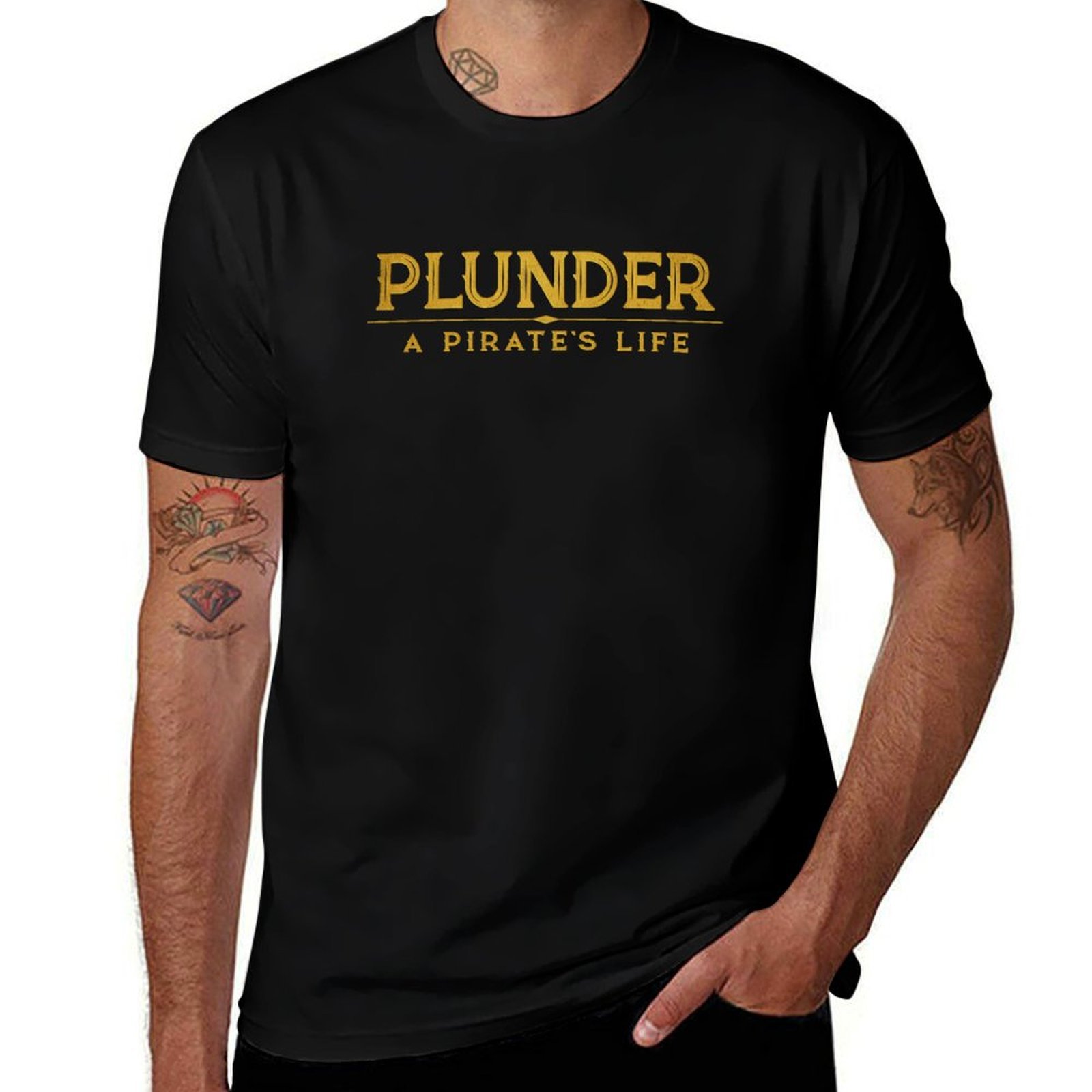Board Game Logo - เสื้อยืดโลโก้เกมกระดาน Plunder A Pirate's Life ระบายอากาศได้ดี