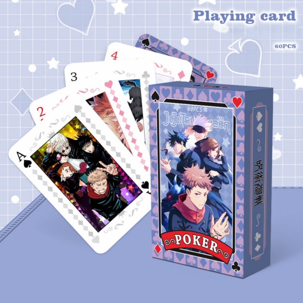 Board Game Jumanji - อะนิเมะโป๊กเกอร์ของเล่นจูจุสึไคเซ็นการ์ดเกมกระดาน ONE PIECE NARUTO HUNTER×HUNTER คอสเพลย์ปกแข็งเกมแฟนๆของขวัญวันเกิด