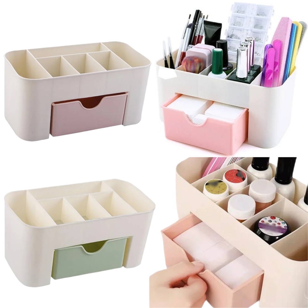 Token Tray Organizer - Nail Art Organizer เดสก์ท็อปลิ้นชักกล่องเก็บเครื่องสําอางแปรงแต่งหน้ากล่องเครื่องประดับลิปสติกหน้ากากช่อง
