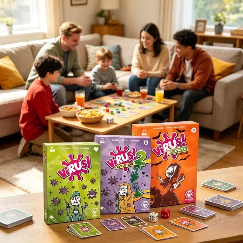 Board Game Virus - เกมไพ่ไวรัสสุดน่าสนใจ & Virus Evolution 2 เกมกระดานปาร์ตี้สุดสนุกสำหรับงานแต่งงานและงานวันเกิด