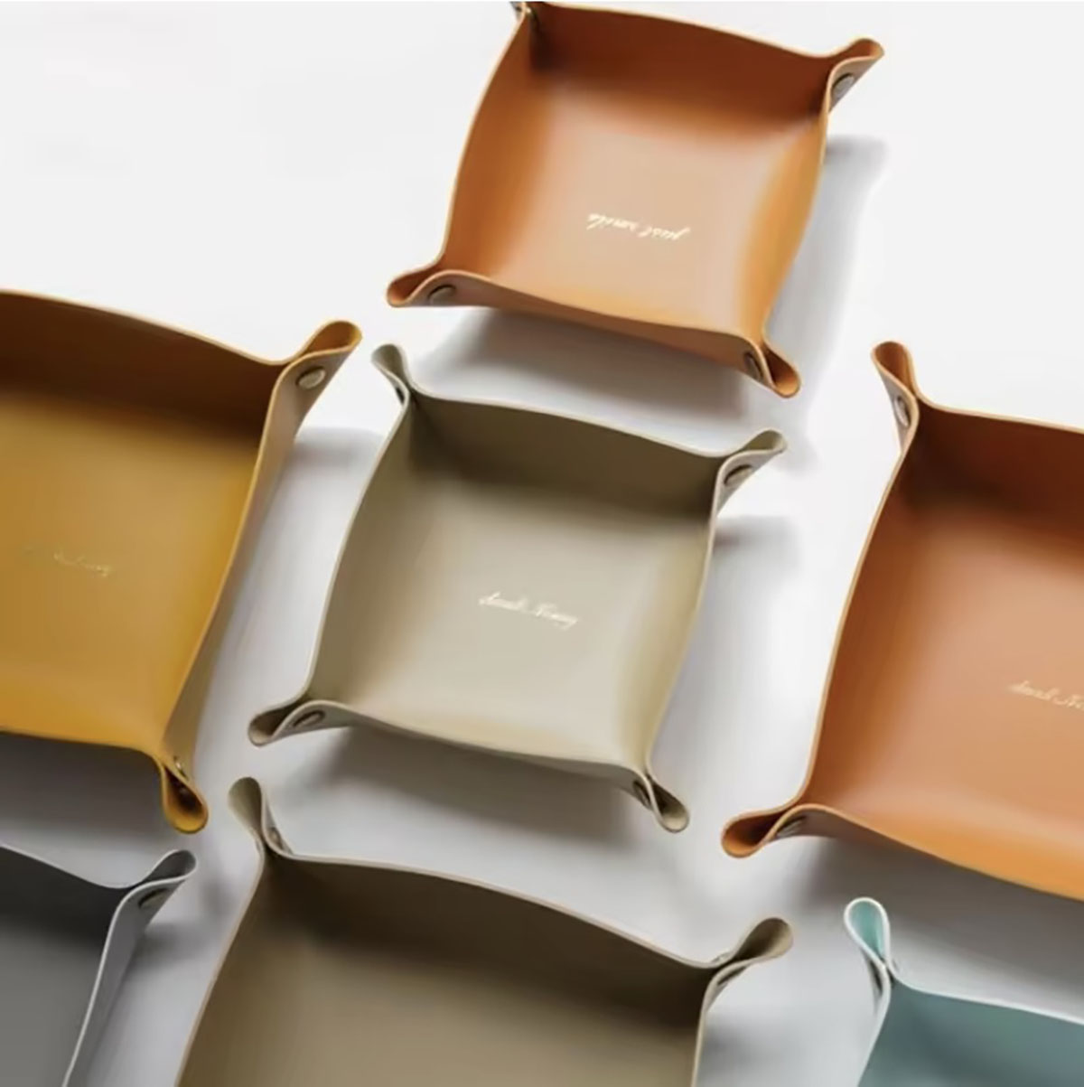 สไตล์นอร์ดิกหนังถาด Desktop Or - Token Tray Organizer บทวิจารณ์และราคา