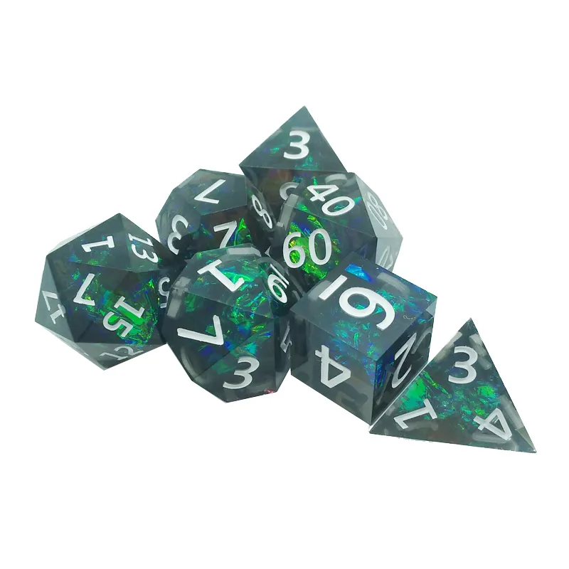 7PCS เรซิ่น SHARP Polyhedral ล - Board Game Roleplay บทวิจารณ์และราคา
