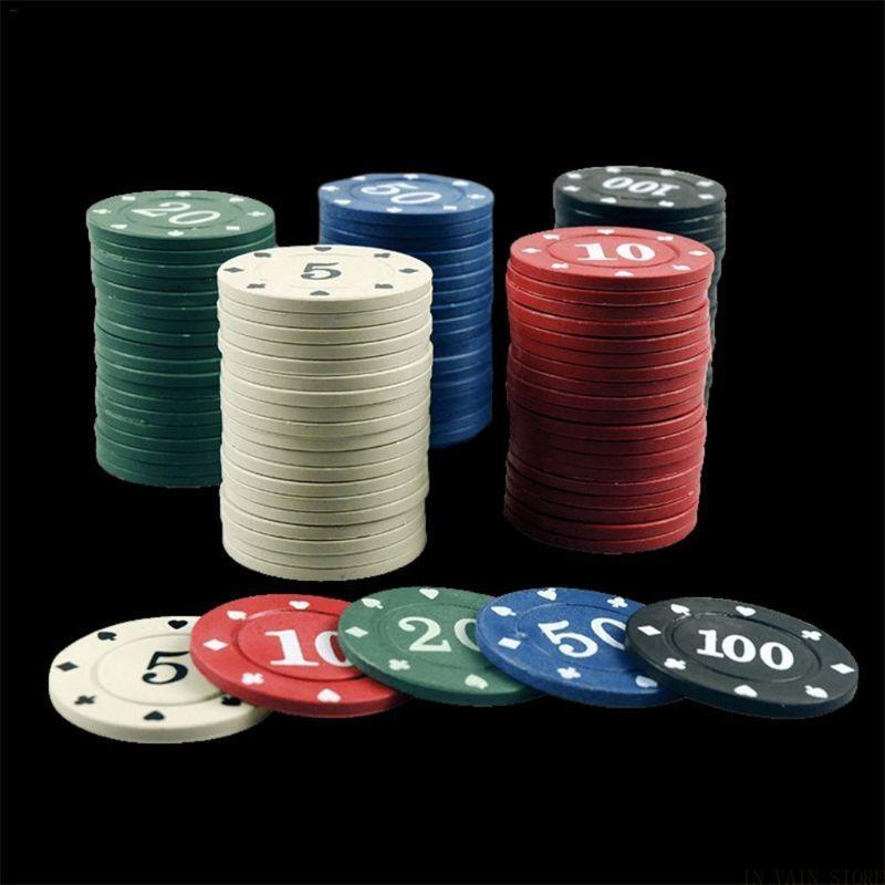 M5TC 100 ชิ้น 5 สีชิปโป๊กเกอร์ - Board Game Vault บทวิจารณ์และราคา