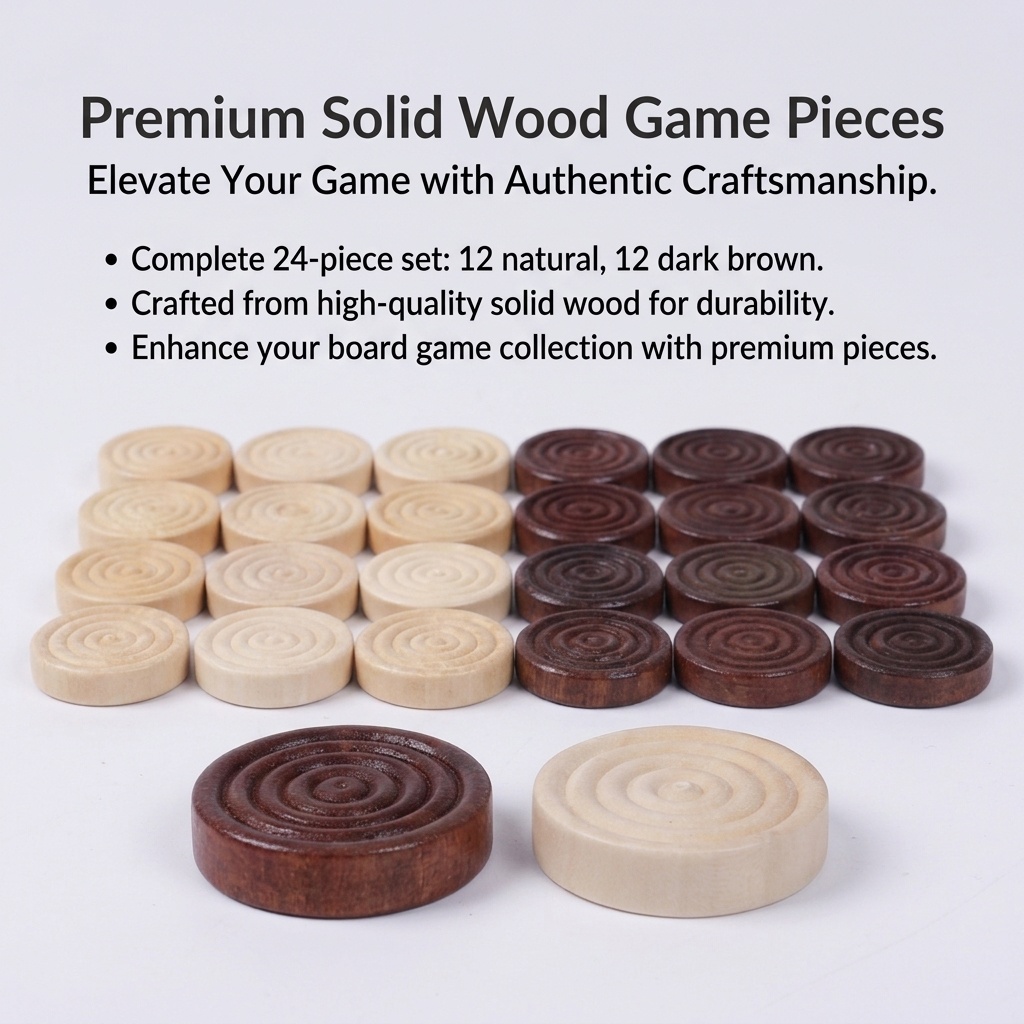 24 ชิ้น/ชุด ตัวหมากฮอสไม้ทรงกล - Board Game Vantage บทวิจารณ์และราคา