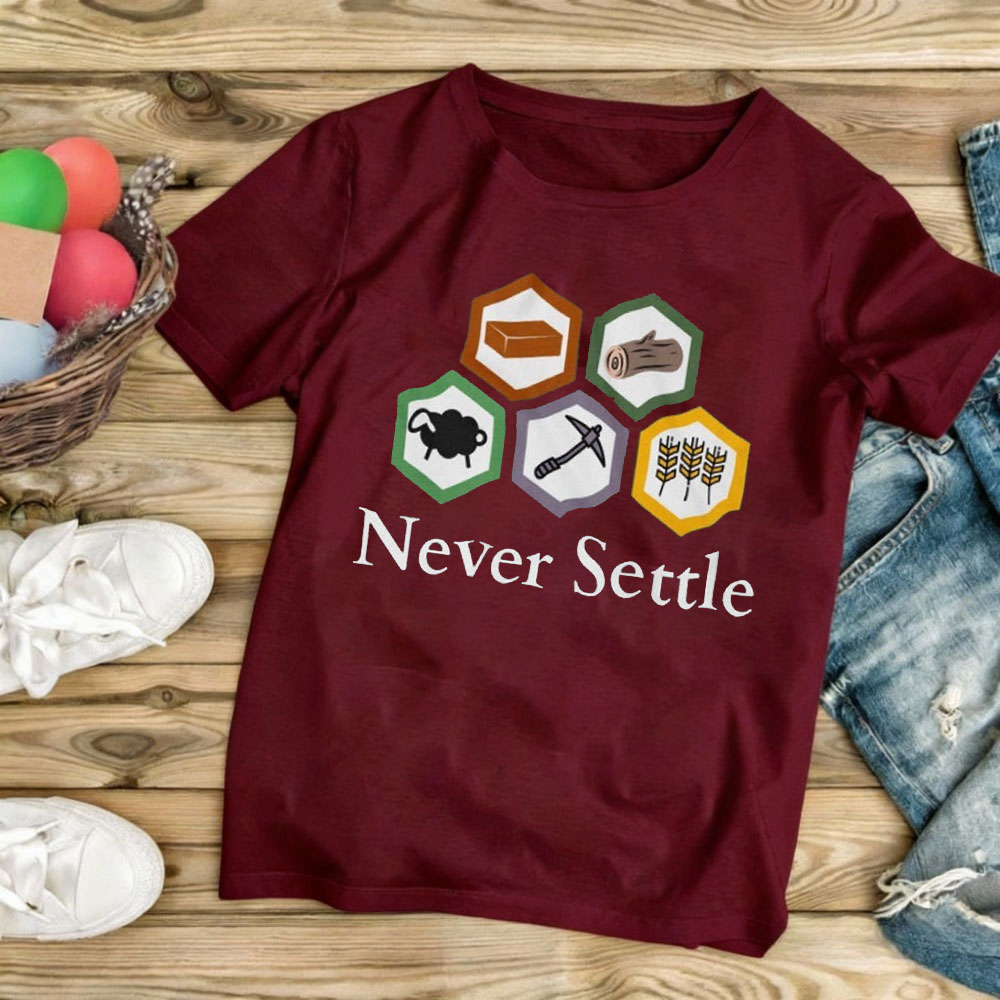 เสื้อยืด Never Settle Catan ลา - Board Game Catan บทวิจารณ์และราคา
