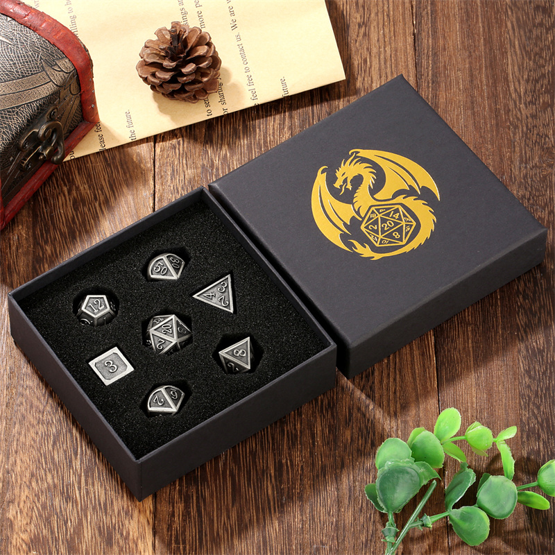 ชุดลูกเต๋าโลหะ 7 ชิ้น/ชุด สำหร - Board Game Roleplay บทวิจารณ์และราคา