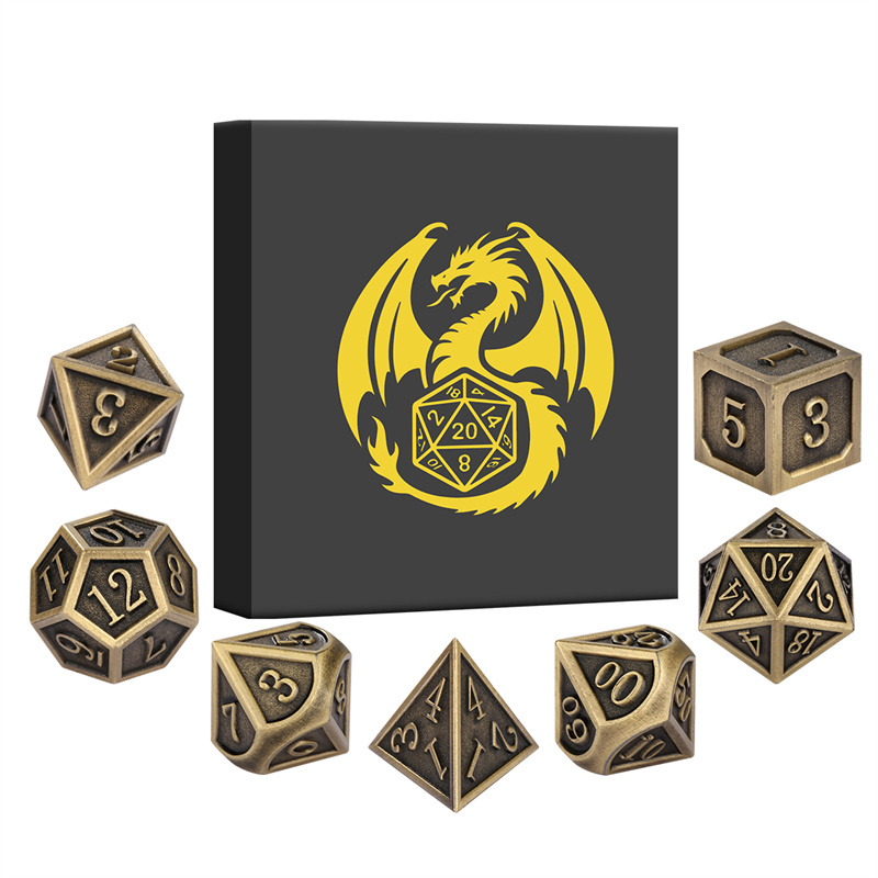 ชุดลูกเต๋าโลหะ 7 ชิ้น/ชุด สำหร - Board Game Roleplay บทวิจารณ์และราคา