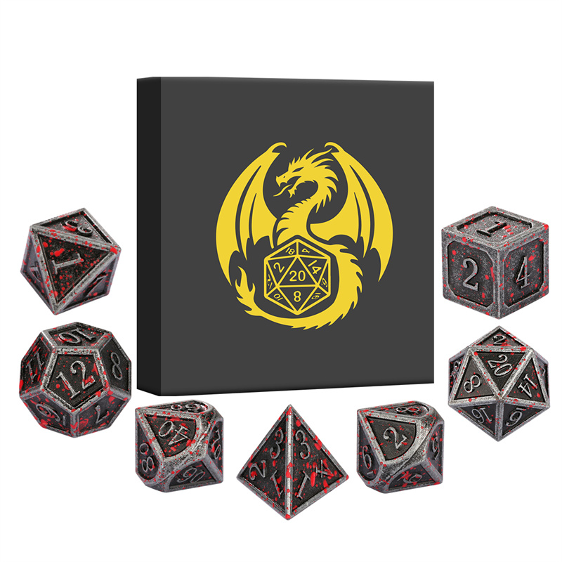 ชุดลูกเต๋าโลหะ 7 ชิ้น/ชุด สำหร - Board Game Roleplay บทวิจารณ์และราคา