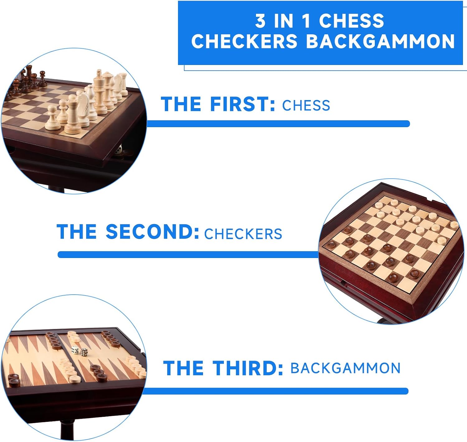 ชุดโต๊ะเกม 3-in-1 หมากรุก หมาก - Board Game Vault บทวิจารณ์และราคา