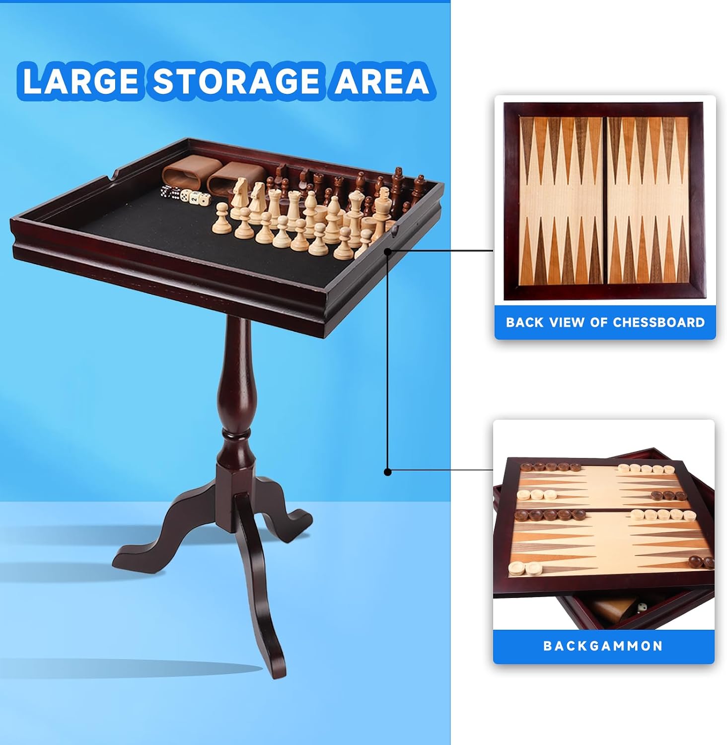 ชุดโต๊ะเกม 3-in-1 หมากรุก หมาก - Board Game Vault บทวิจารณ์และราคา
