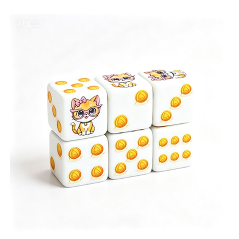 6 ชิ้น ชุดลูกเต๋าโพลีเฮดรัลลาย - Board Game Print บทวิจารณ์และราคา