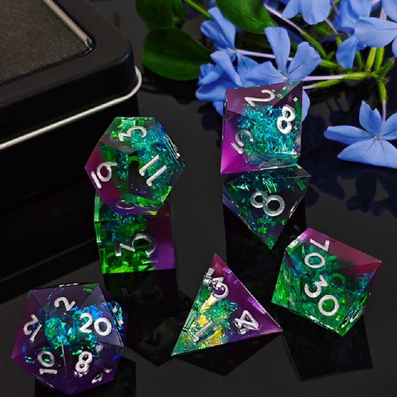 7 ชิ้น/เซ็ตเรซิ่น Dices Multi- - Board Game Roleplay บทวิจารณ์และราคา
