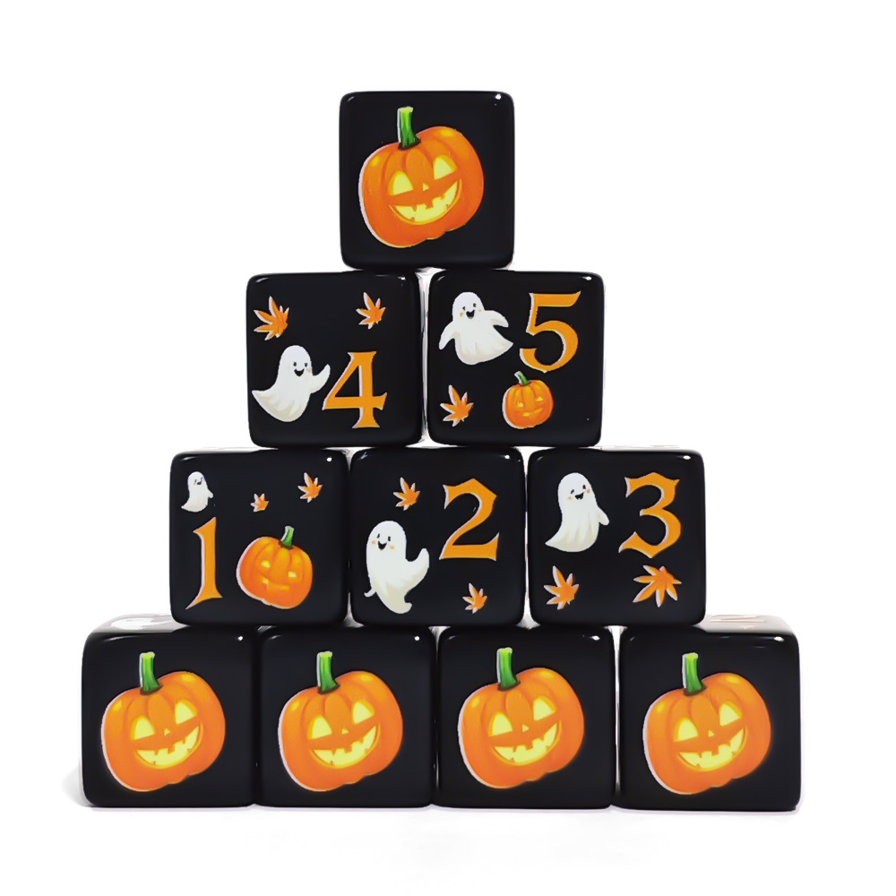 ลูกเต๋าอะคริลิคสีดำขนาด 16 มม. - Board Game Print บทวิจารณ์และราคา