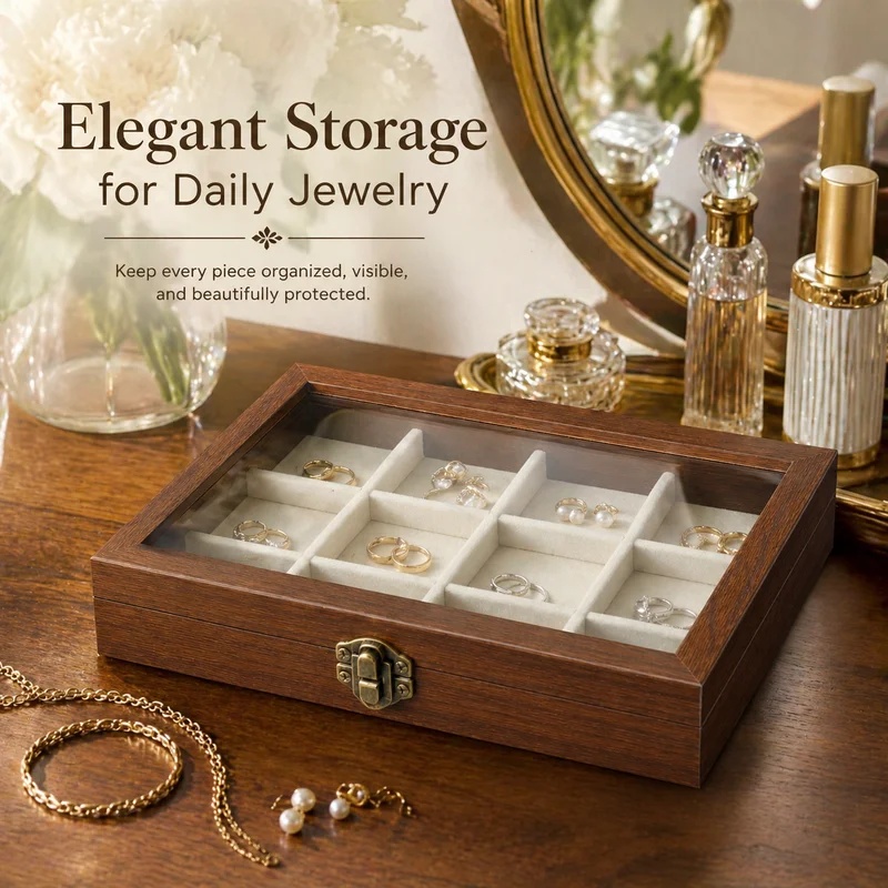 กล่องเก็บเครื่องประดับกำมะหยี่ - Token Tray Organizer บทวิจารณ์และราคา