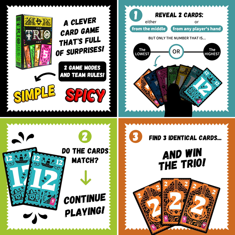 เกมกระดานไพ่ TRIO Strategic สำ - Board Game Multiplayer บทวิจารณ์และราคา