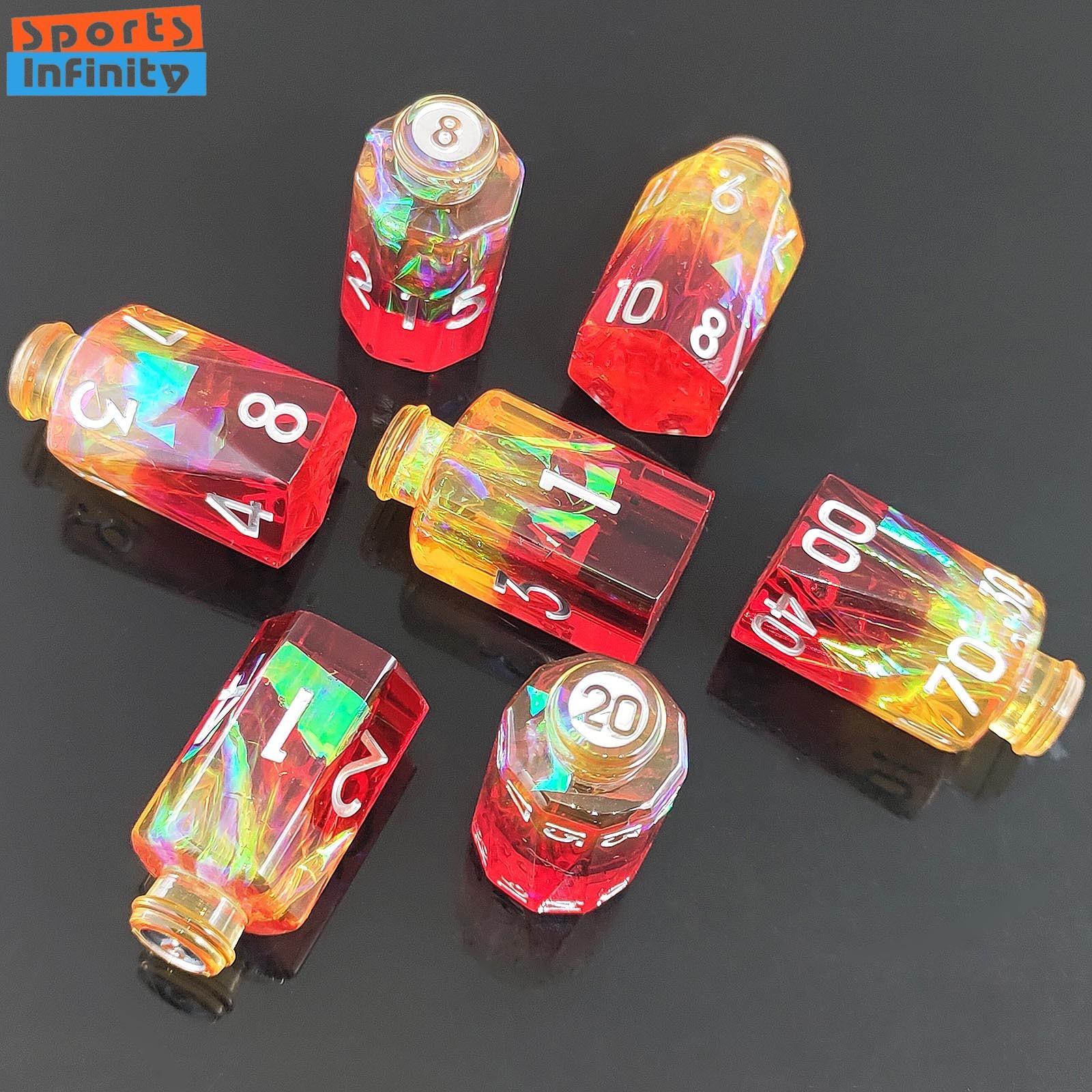 ชุดลูกเต๋าเรซิ่นรูปขวดยา 7 ชิ้ - Board Game Roleplay บทวิจารณ์และราคา
